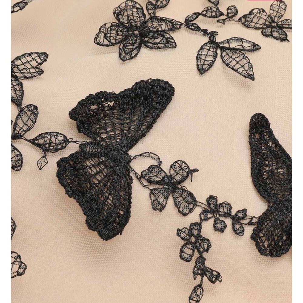 Black 1950s Butterfly Patchwork Vintage Dress New — image 6 of 6